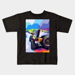 Jeep Wrangler Pop Art Kids T-Shirt